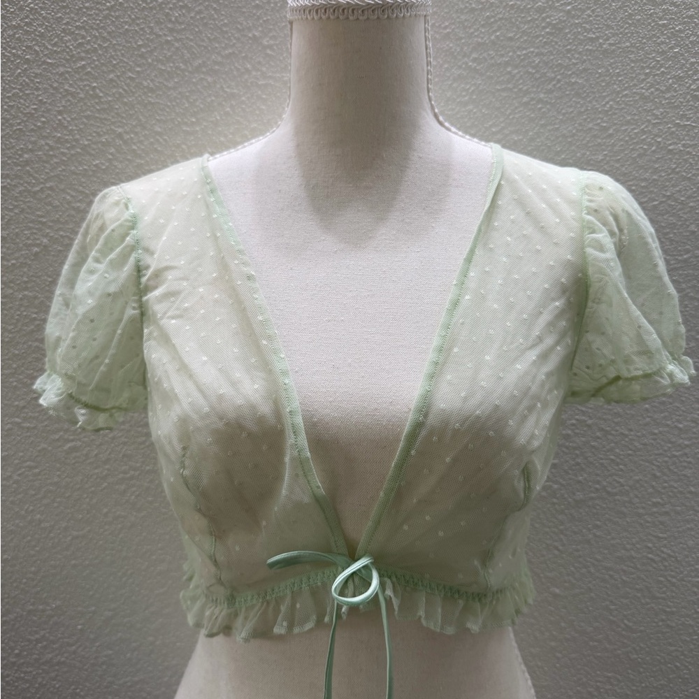 Victoria's Secret Light Green Sheer Fabric